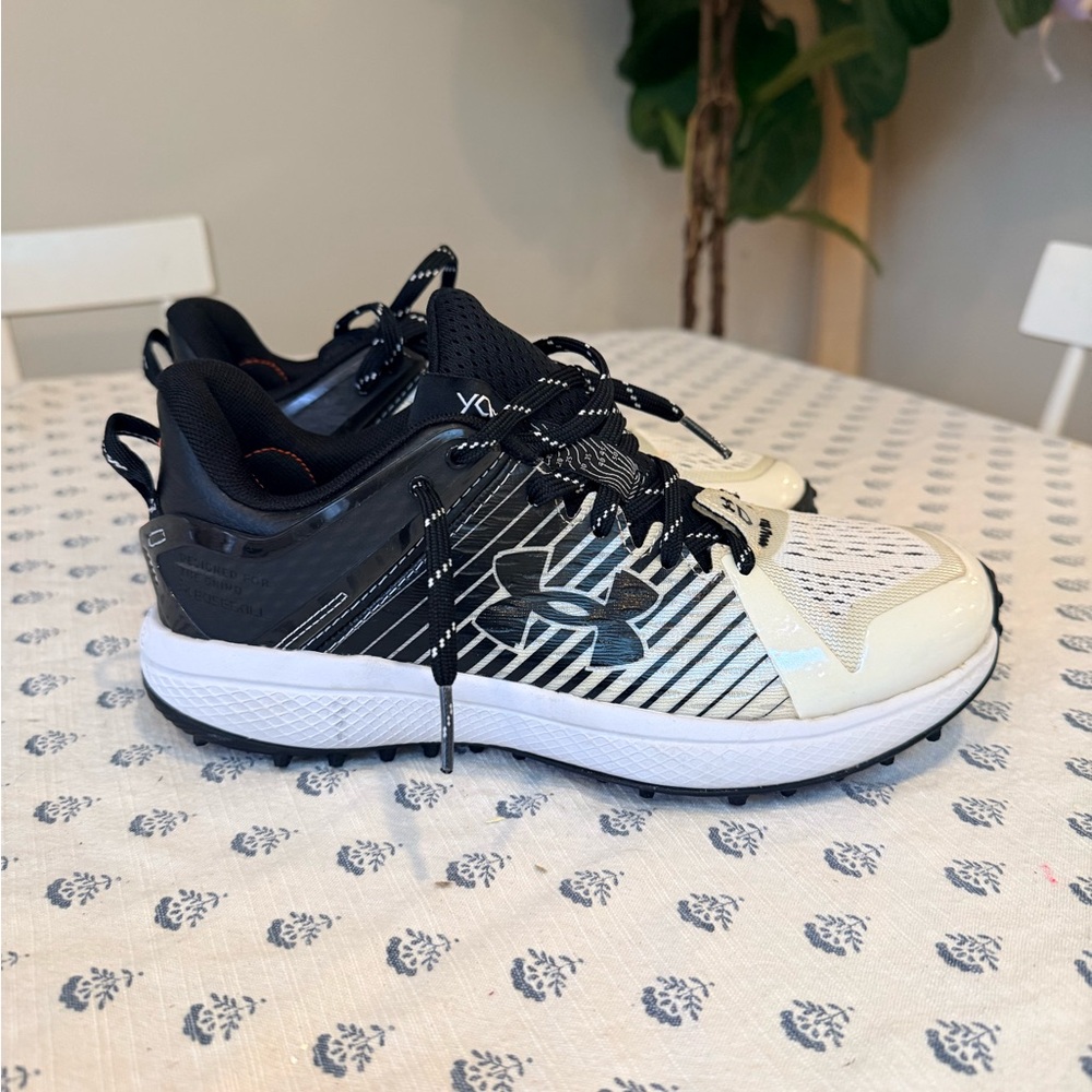 Under Armour Kids Black and White Athletic Sneakers